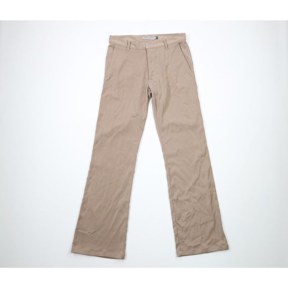 Vintage 70s Streetwear Mens 30x33 Flat Front Wide Leg Bell...